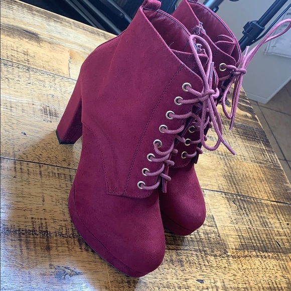 Burgundy booties - Picture 3 of 8